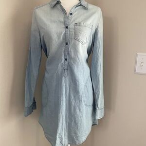 Rubbish Chambray Shirt Dress - 100% cotton